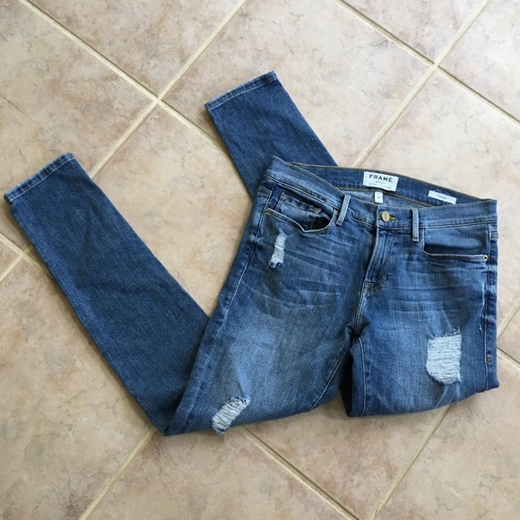 Frame Denim Le Garçon Jeans LGJ6540 Dunnmore Size 25 - Picture 2 of 8